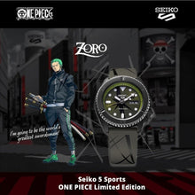 Load image into Gallery viewer, Seiko 5 Sports SRPH67K1 ONE PIECE ZORO LIMITED EDITION SRPH67