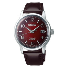 Load image into Gallery viewer, Seiko Presage SRPE41J1 Cocktail Negroni Red Dial Brown Leather Strap