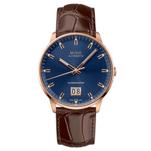 Laden Sie das Bild in den Galerie-Viewer, Mido M021.626.36.041.00 Commander Big Date Blue Dial Brown Leather