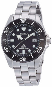 Seiko Prospex SBDN019J1 Diver Black Dial Black Titan Solar Men's Watch