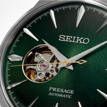 Load image into Gallery viewer, Seiko Presage SSA441J1 Grasshopper Automatic Open Heart Green SSA441
