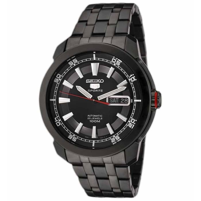 Seiko 5 Sports SNZH67 Full Black Silver Men's Watch