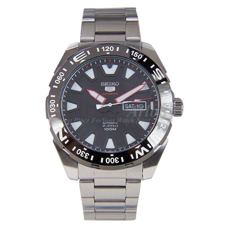 Seiko 5 SRP743K1 Sports Silver Black Red