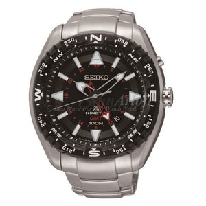 Seiko Prospex Land Kinetic GMT SUN049P1 Silver Black Red Men's Watch
