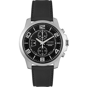 Seiko SNN167P1 Chronograph Black Silver Black