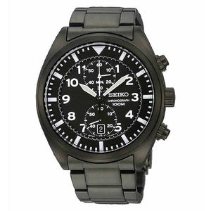 Seiko SNN233K1 Chronograph Full Black Grey