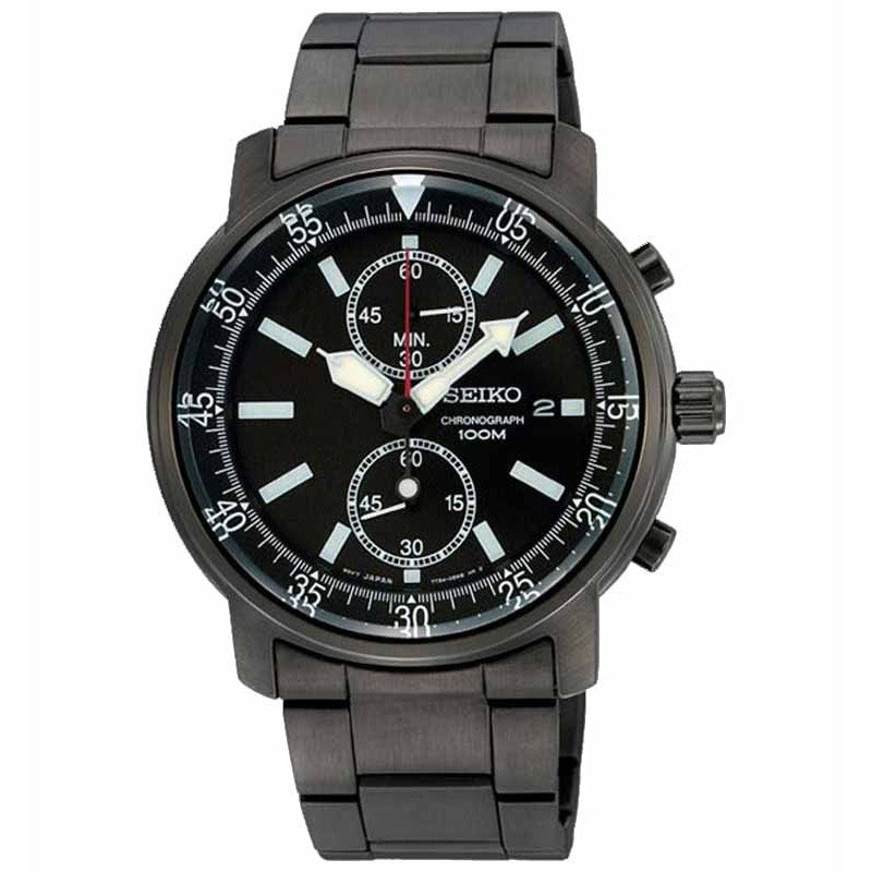 Seiko SNN229P1 Chronograph Full Black