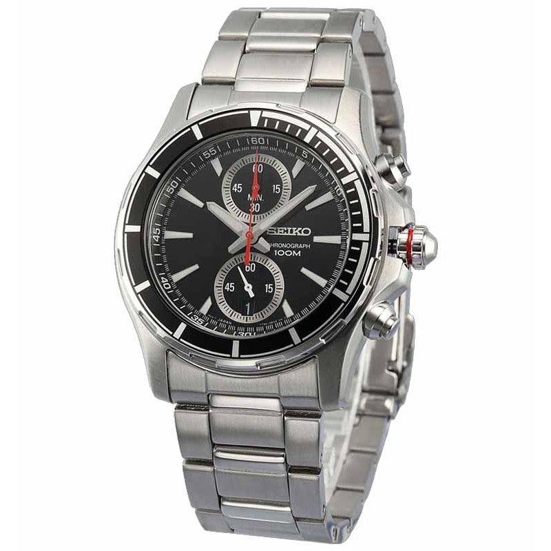 Seiko SNN243P1 Chronograph Silver Black