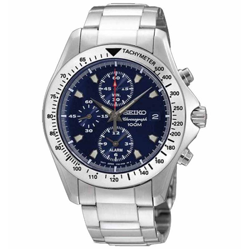 Jam Tangan Seiko SNA489P1 Chronograph Silver Blue