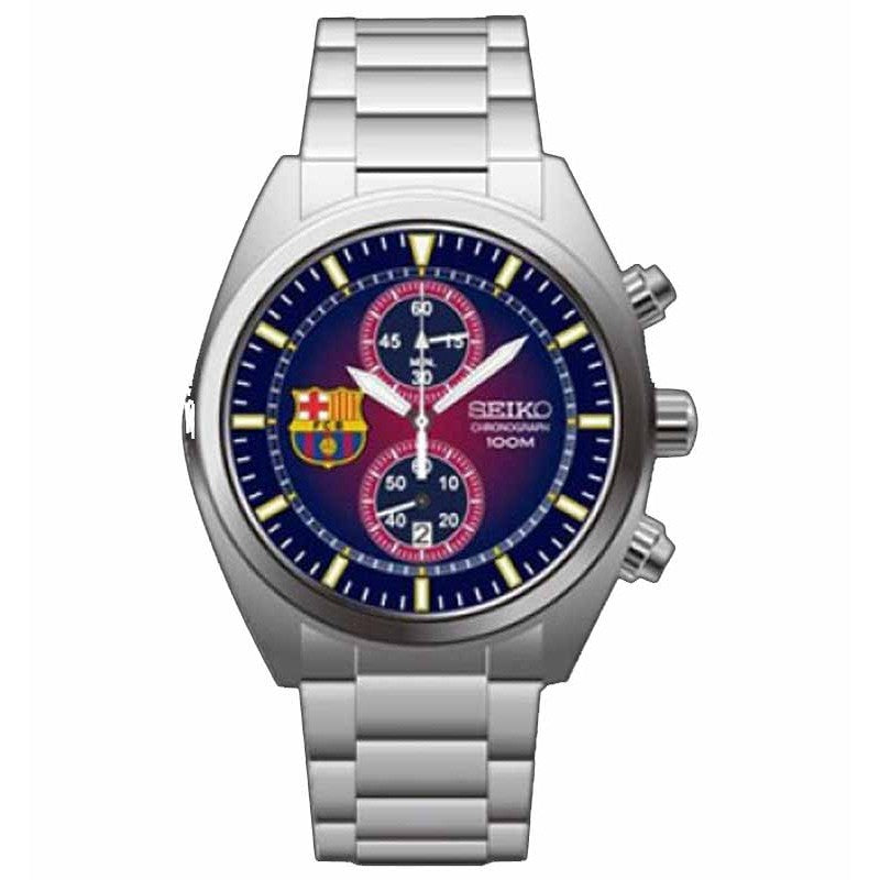 Seiko SNN265P1 Chronograph Silver Blue Brown