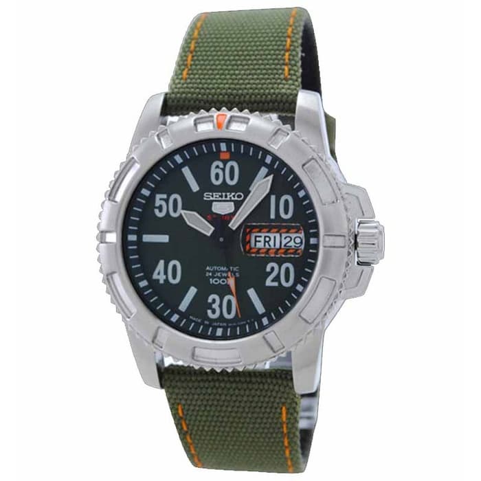 Seiko 5 Sports SRP215K2 Green Silver Black Men's Watch