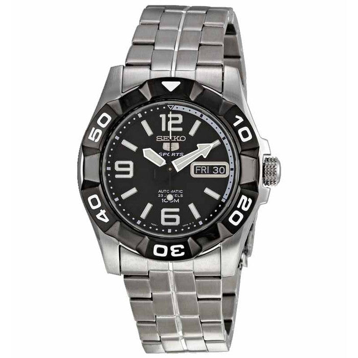 Seiko 5 Sports SNZH99 Silver Black Men's Watch