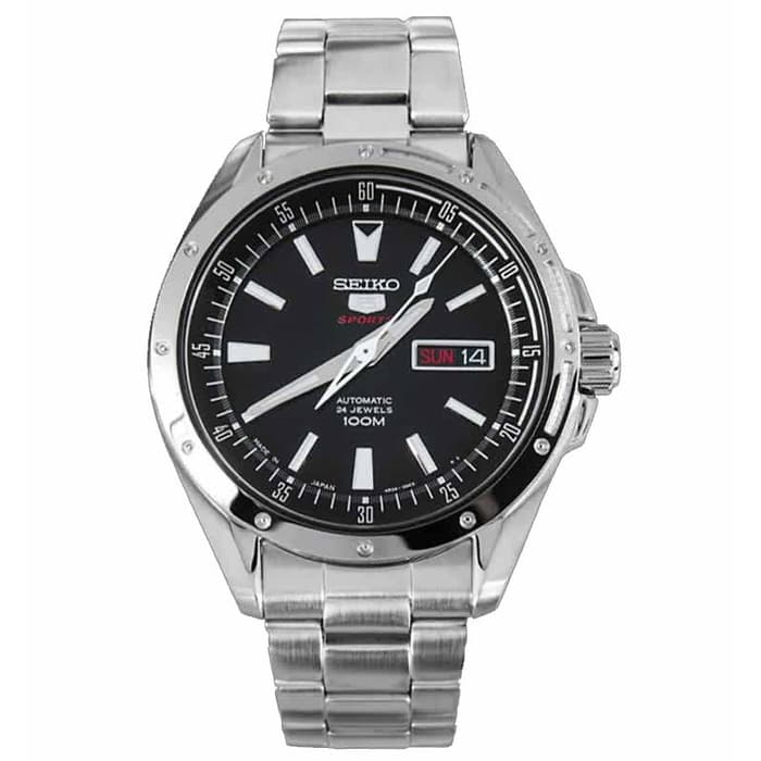 Seiko 5 Sports SRP153K1 Full Silver Black Men's Watch