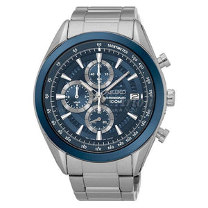 Jam Tangan Seiko SSB177P1 Chronograph Silver Blue