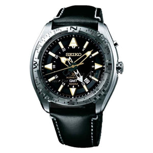 Seiko Prospex Land Kinetic GMT SUN053P1 Black Silver Men's Watch