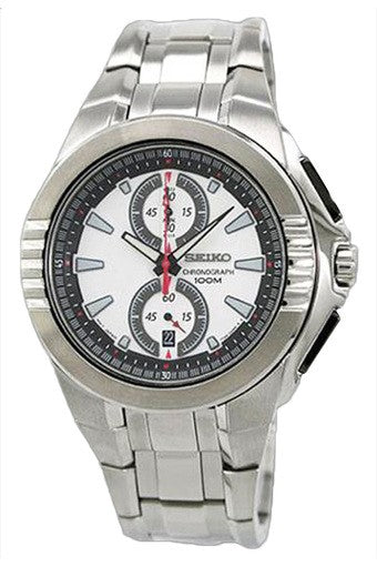 Jam Tangan Seiko SNN143P1 Chronograph Full Silver White