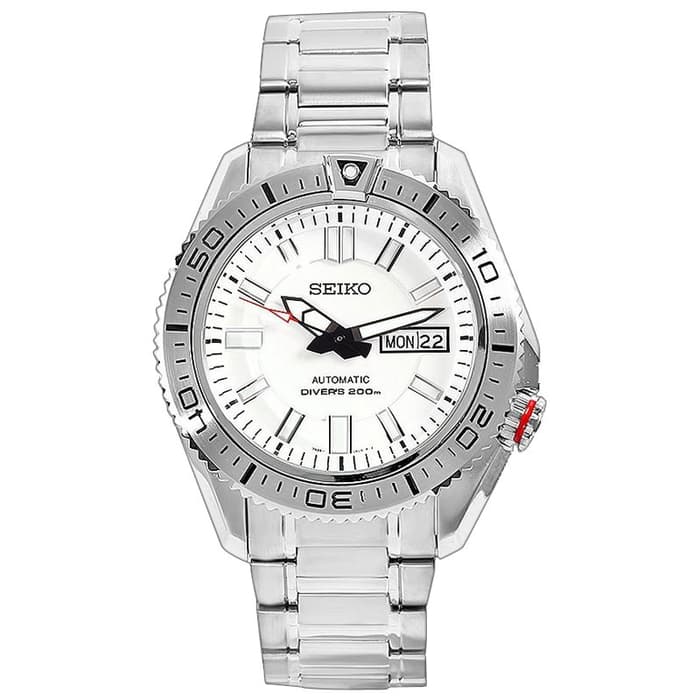 Seiko Diver's SKZ323K1 Divers Stargate Automatic Full Silver Men's Watch