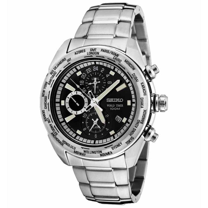 Seiko SPL031P1 Chronograph Silver Black