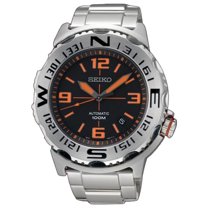 Seiko Superior SRP443K1 Automatic Silver Orange Men's Watch