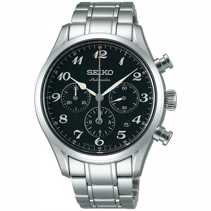 Seiko Presage SARK009 Automatic Chronograph Black Dial Stainless Steel