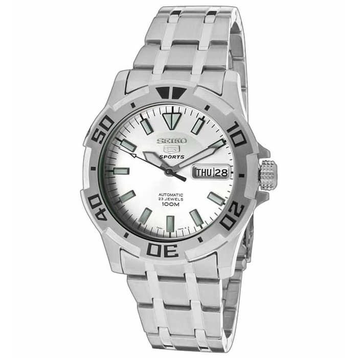 Seiko 5 Sports SNZJ37K1 Full Silver Men's Watch