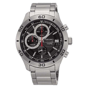 Jam Tangan Seiko SSB187P1 Chronograph Silver Black Red