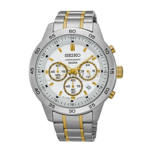 Jam Tangan Seiko SKS523P1 Chronograph Silver Gold