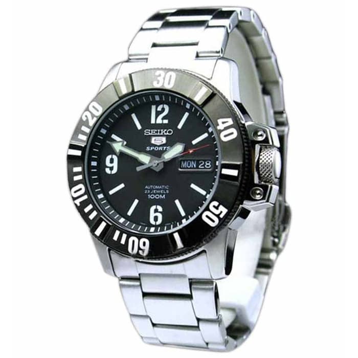 Seiko 5 Sports SNZG83K1 Silver Black Men's Watch