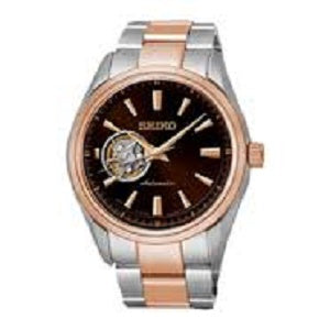 Seiko Presage SSA262J1 Automatic Silver Black Rose Gold Men's Watch