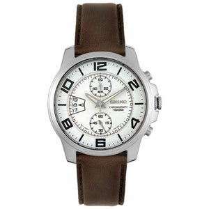 Seiko SNN165P1 Chronograph Brown Silver White
