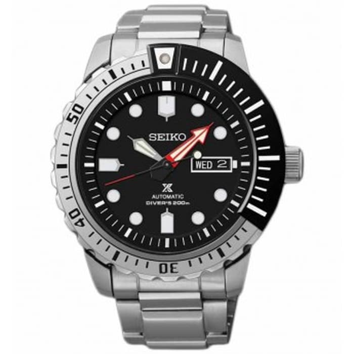 Seiko Prospex SRP587K1 Prospex Automatic Diver's Silver Black Men's Watch