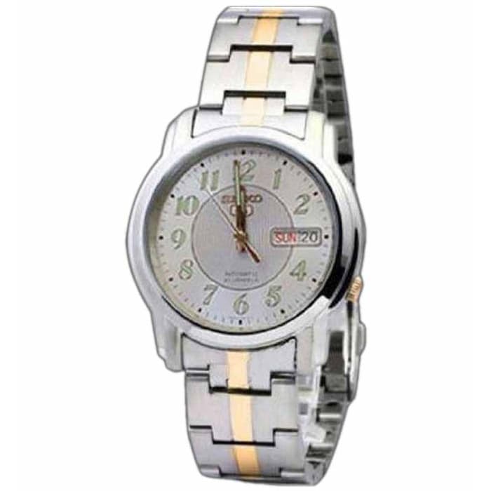 Seiko 5 SNKL95 Silver Gold Green Men's Watch