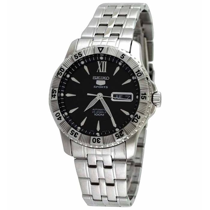 Seiko 5 Sports SNZJ33K1 Silver Black Men's Watch