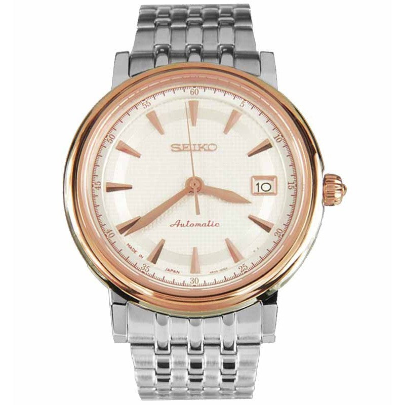 Seiko SRP118 Automatic Silver Rose Gold