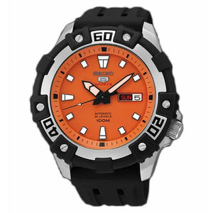 Seiko 5 SRP473K1 Sports Black Silver Orange