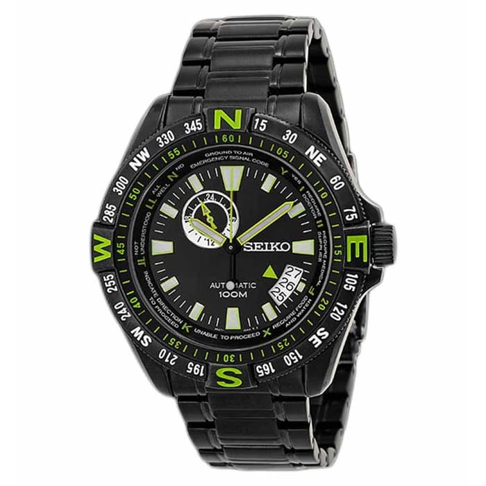 Seiko Superior SSA097K1 Automatic Black Green Men's Watch