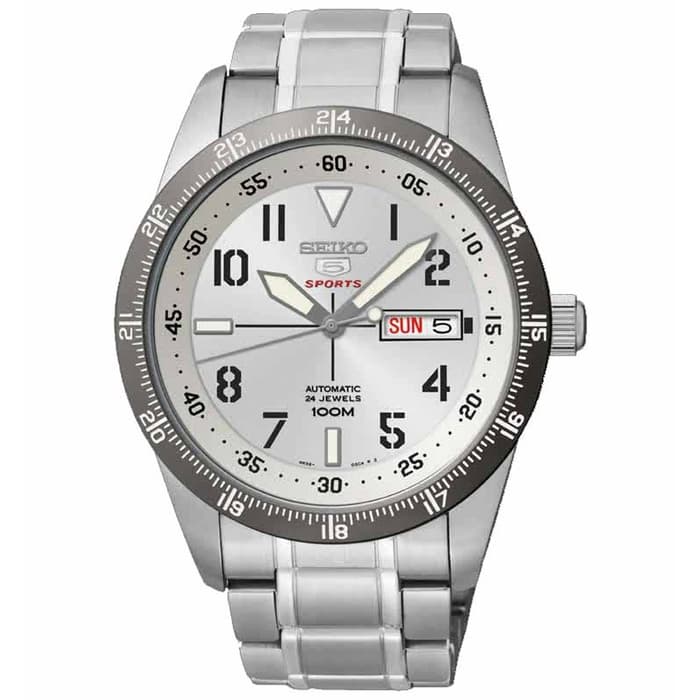 Seiko 5 Sports SRP517K1 Silver Black White Men's Watch