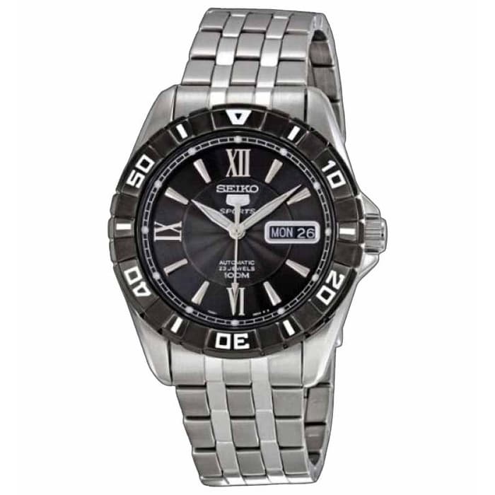 Seiko 5 Sports SNZH83 Silver Black Men's Watch