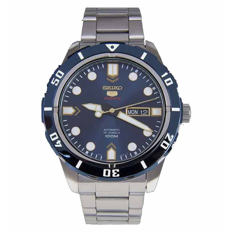 Seiko 5 SRP677K1 Sports Automatic Silver Blue Gold