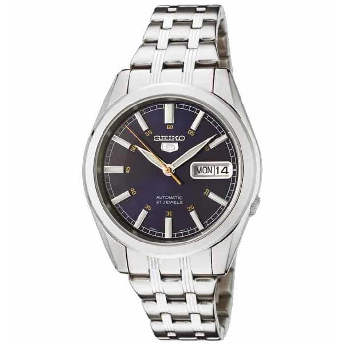 Seiko 5 Sports SNKH07K1 Full Silver Blue Gold Men's Watch