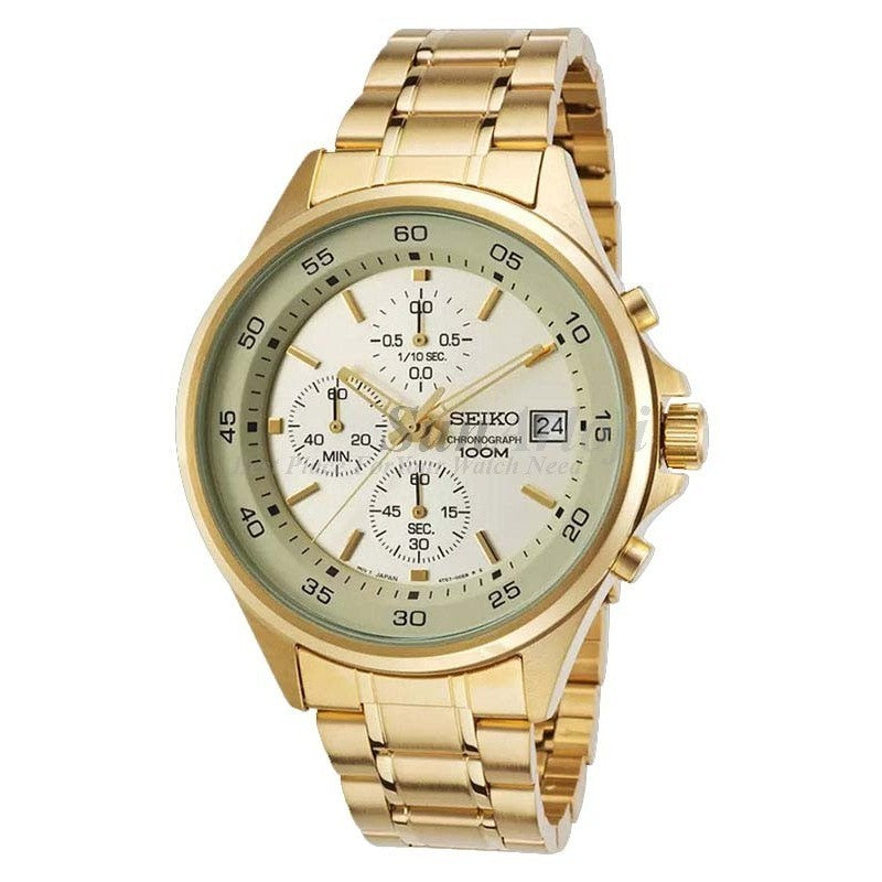 Jam Tangan Seiko SKS482P1 Chronograph Full Gold