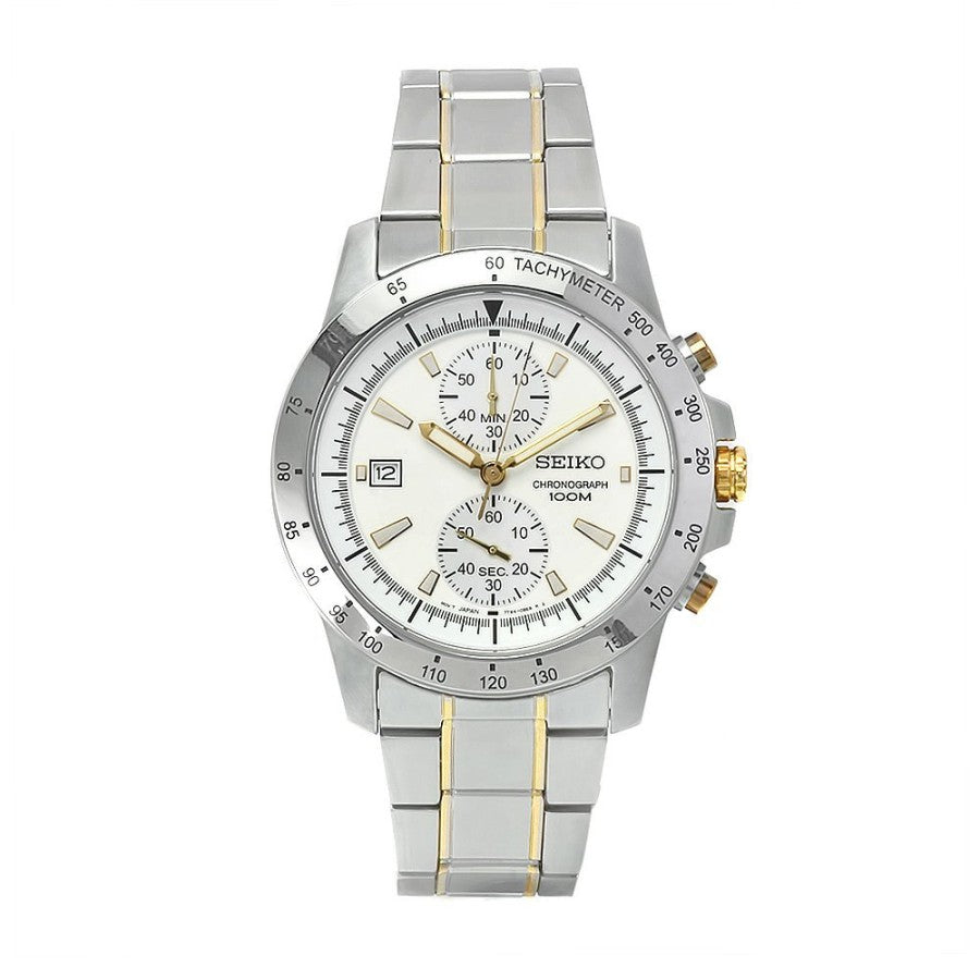 Seiko SNN189P1 Chronograph Silver Gold