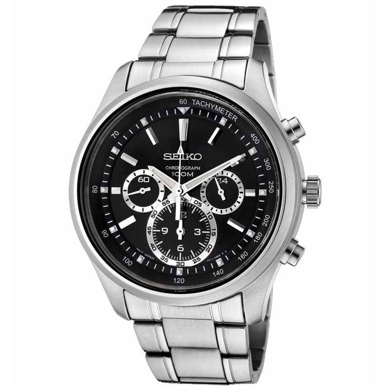 Seiko SRW001P1 Chronograph Silver Black