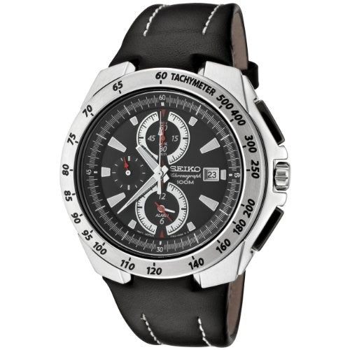 Seiko SNAB11P1 Chronograph Black Silver Black