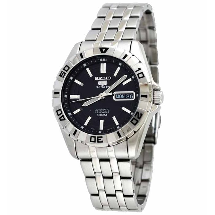Seiko 5 Sports SNZH75 Silver Black Men's Watch