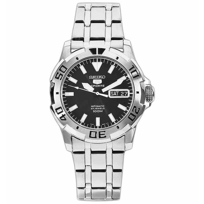 Seiko 5 Sports SNZJ39K1 Full Silver Black Men's Watch
