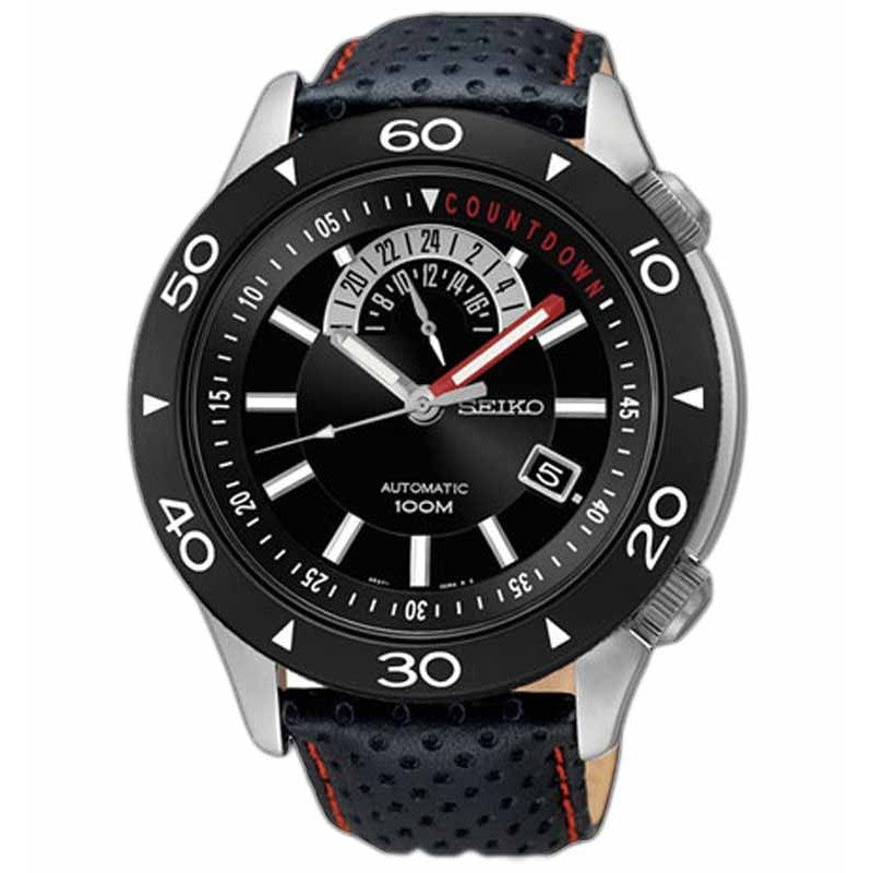 Seiko SSA185K1 Automatic Black Silver Red