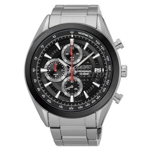 Jam Tangan Seiko SSB201P1 Chronograph Silver Black Red