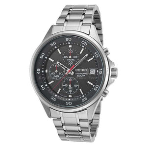 Jam Tangan Seiko SKS477P1 Chronograph Silver Grey Red