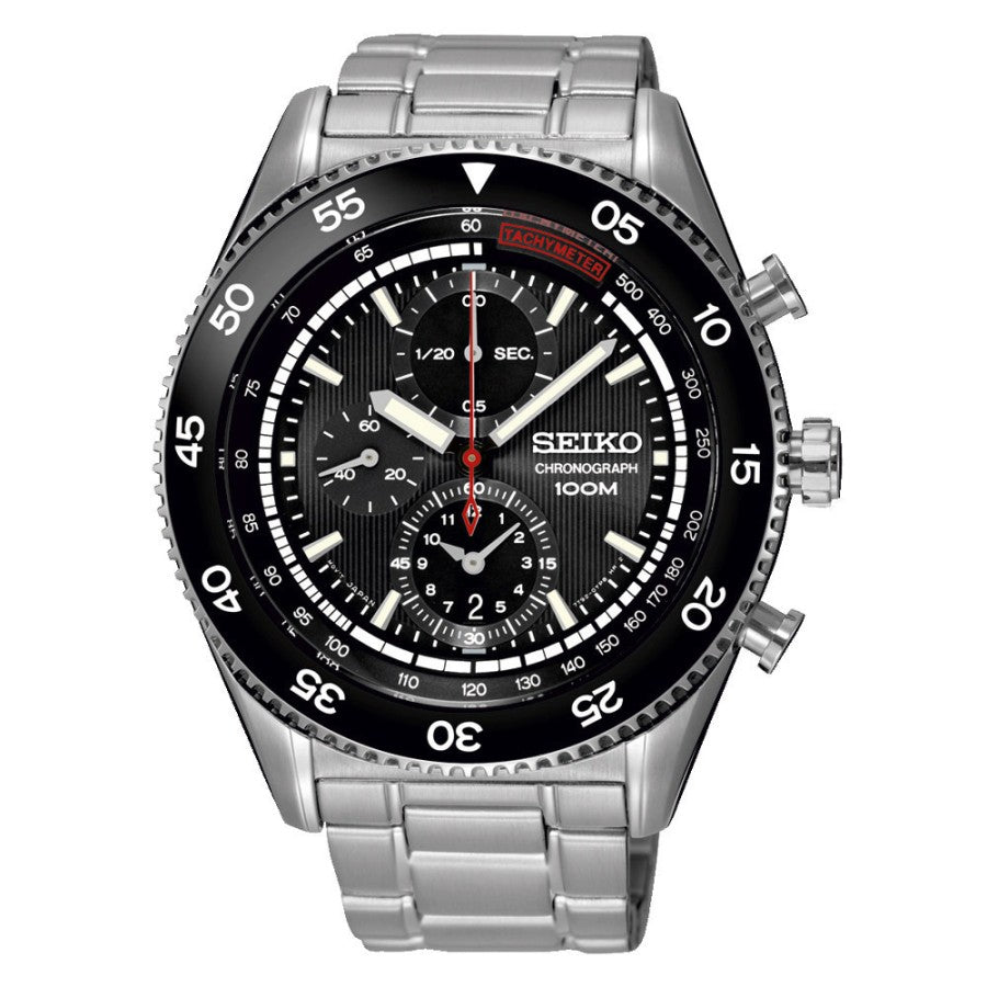 Jam Tangan Seiko SNDG57P1 Chronograph Silver Black